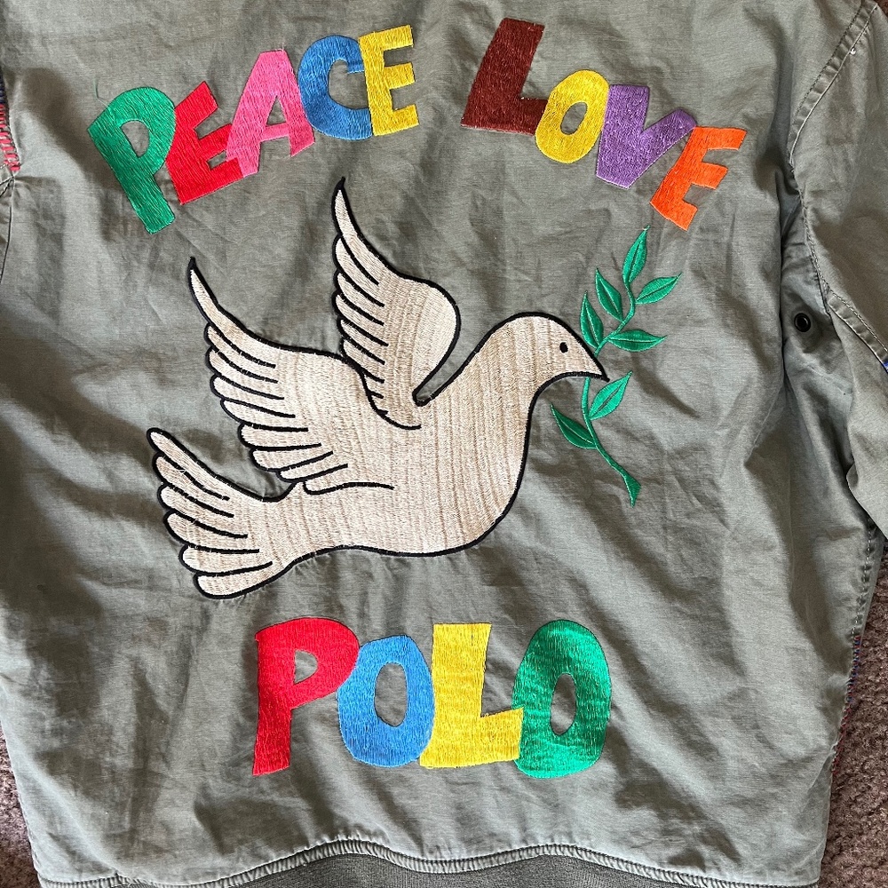 Peace love polo Ralph Lauren bomber
